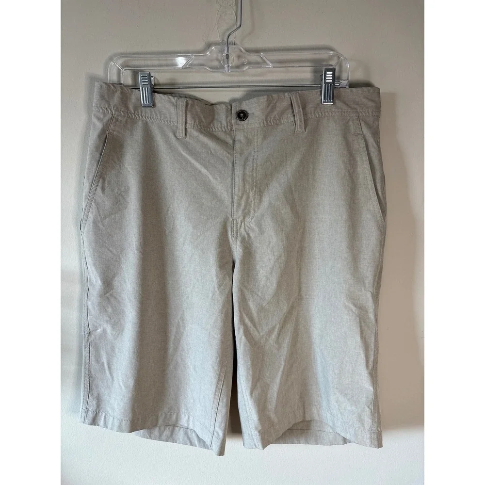 Coolkeep Stretch Performance Shorts Womens 34 Tan‎ Heather Active Casual T184343